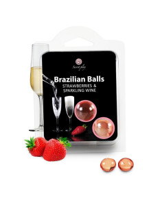 Bolas lubricante sabor fresa cava