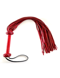 Flogger de cuero rojo 78cm